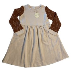 NWT Roolee Mini Motel Contrast Dress in Cornsilk - size 7-8